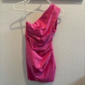 Faux Leather Mini Dress